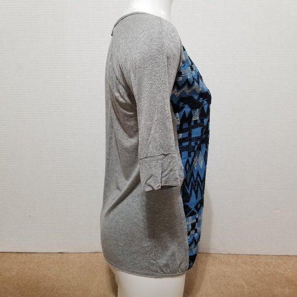 Dolan top XS Lamai southwest tribal Aztec embroidered boho stretch Anthropologie - Picture 4 of 13